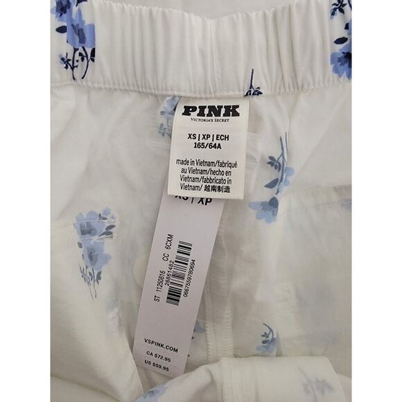 Victoria's Secret PINK Pants Women's XS Parachute Cargo White Floral Retro - Picture 7 of 11